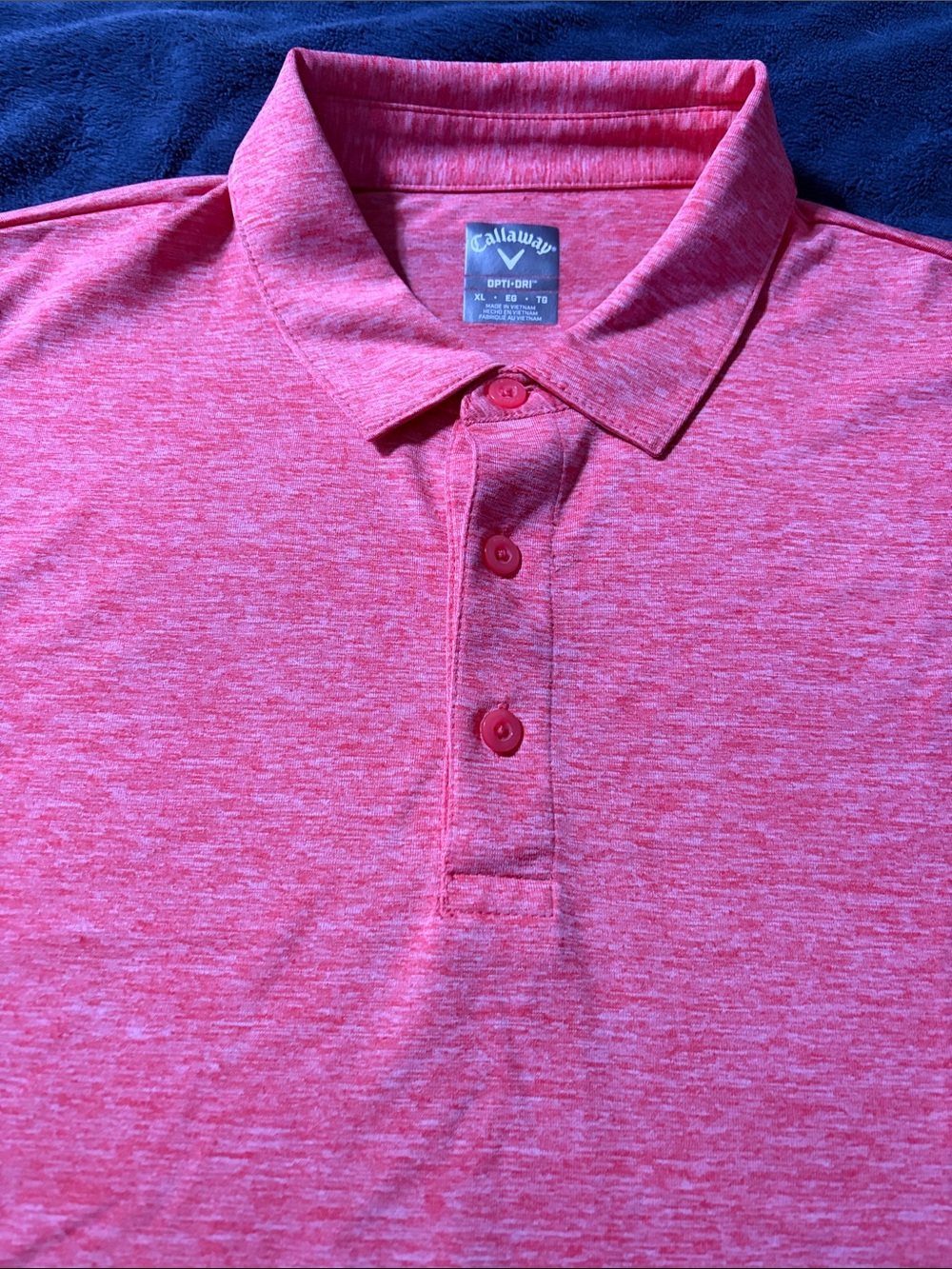 Callaway Men’s Heather Pink Performance Polo